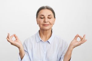 woman meditating