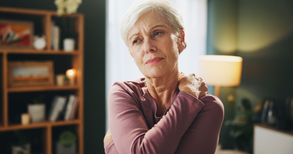 Woman with chronic fibromyalgia pain